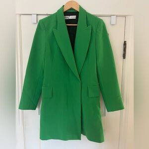 Green Zara Blazer Dress